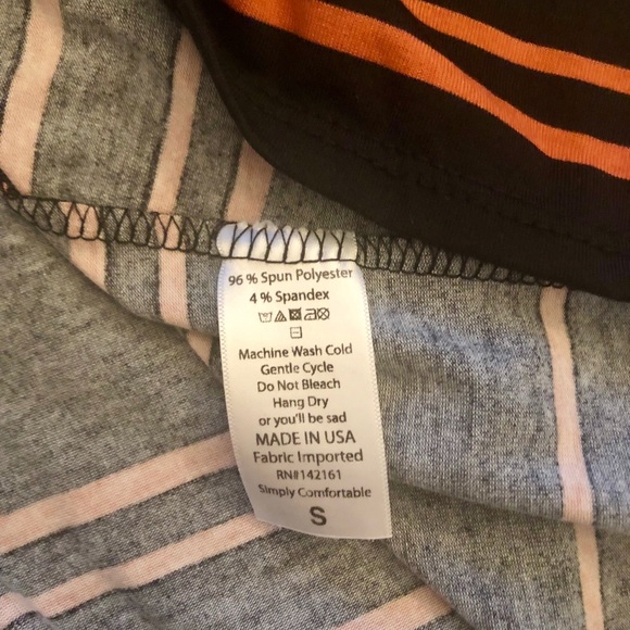 Small Striped LuLaRoe Julia Dress - Picture 3 of 3